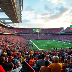 Crowd at TDECU Stadium during a college football game