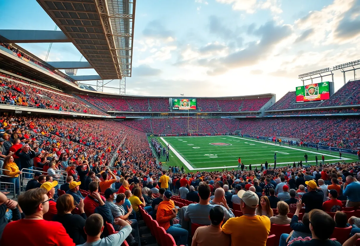 Crowd at TDECU Stadium during a college football game
