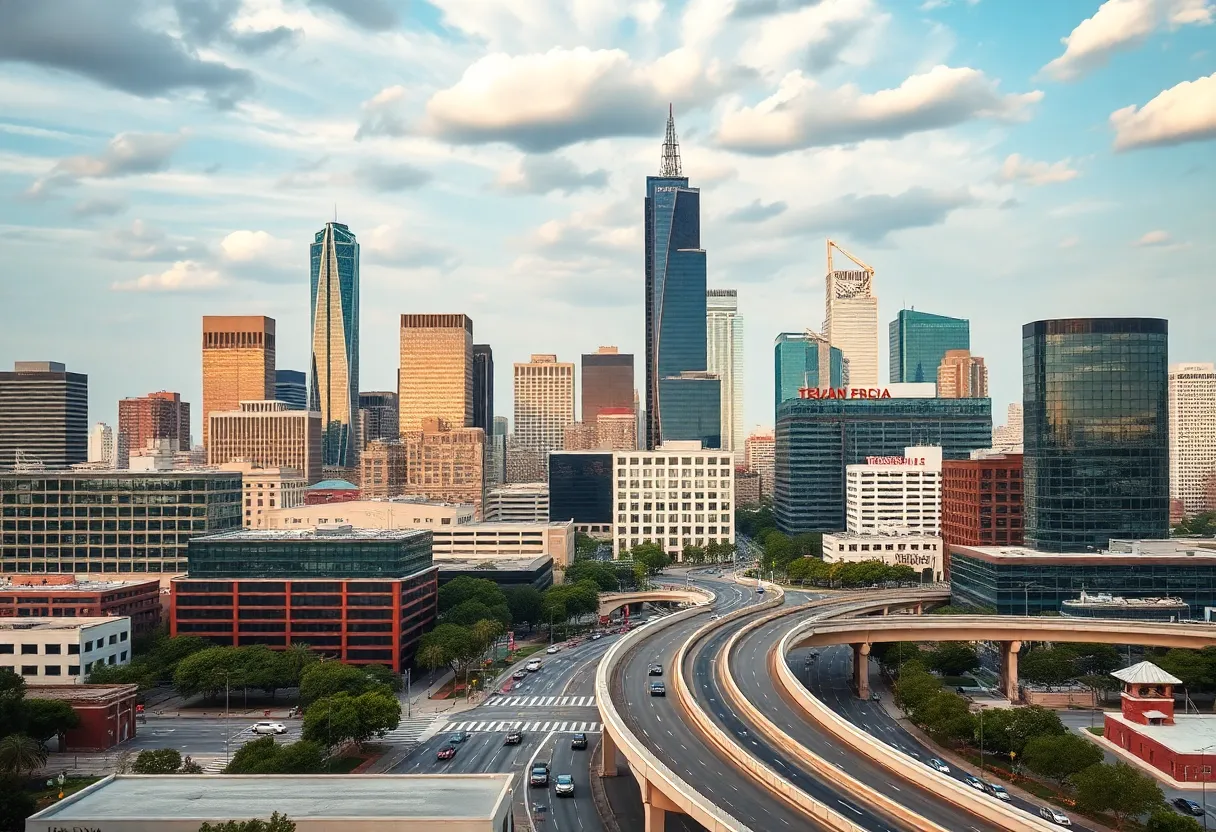 Texas City Business Skyline
