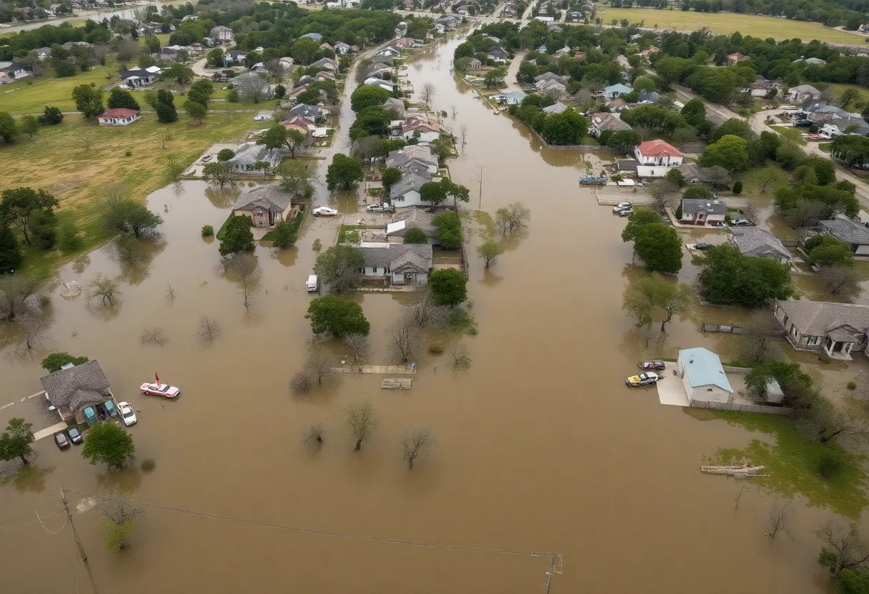 Texas Hill Country Flooding Scene