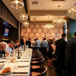 Group of chefs and restaurant owners celebrating at the Texas Restaurant Awards