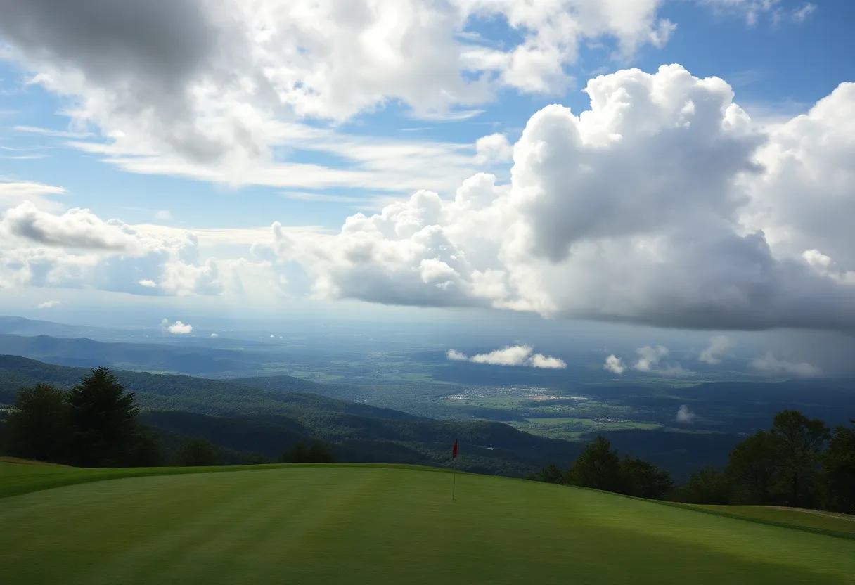 View of the Trump International Golf Links golf course in Scotland