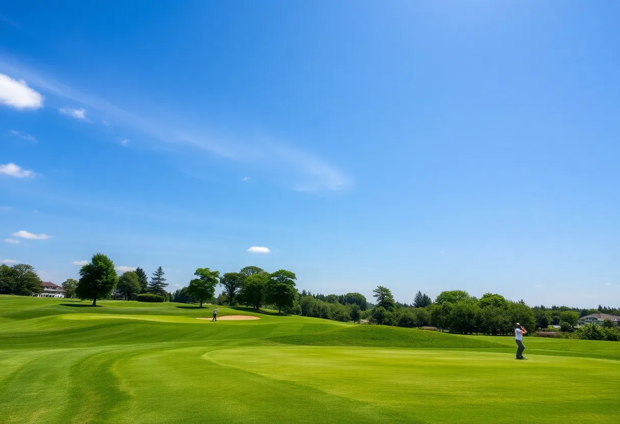 Golfers competing at a prestigious golf course during the U.S. Amateur Final Qualifying