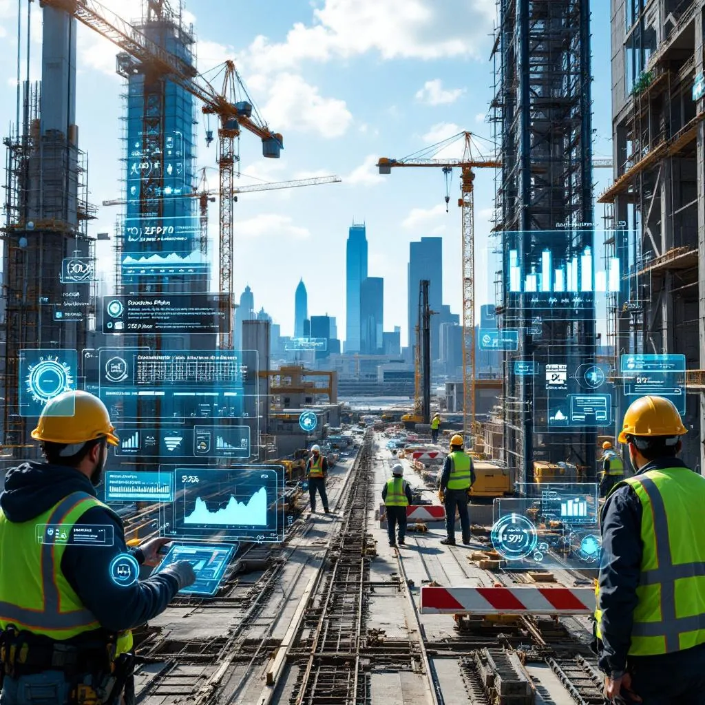 Illustration of Open API ERP technology in construction