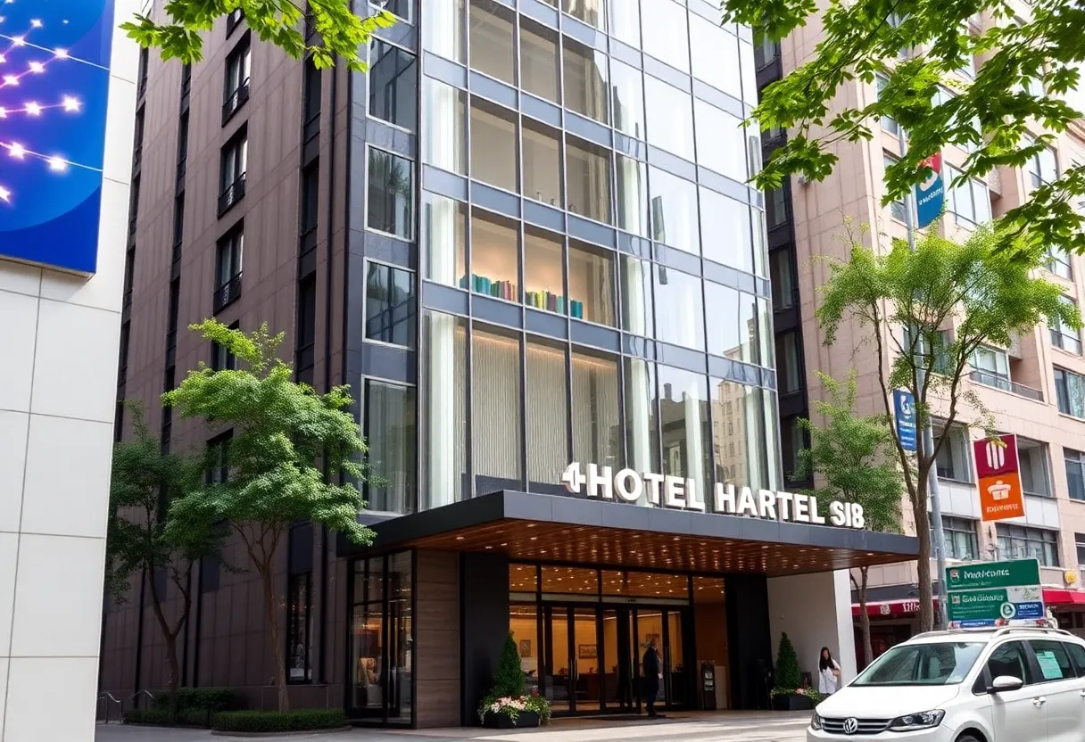 AC Hotel CityCentre building in Houston with urban landscape