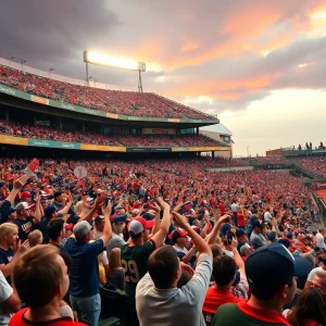 Fans celebrating the return of Alex Bregman at a baseball game