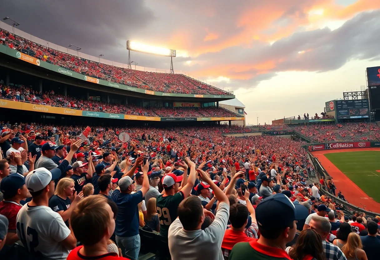 Fans celebrating the return of Alex Bregman at a baseball game