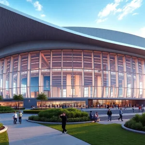 Conceptual design of the revitalized Astrodome as an entertainment venue.