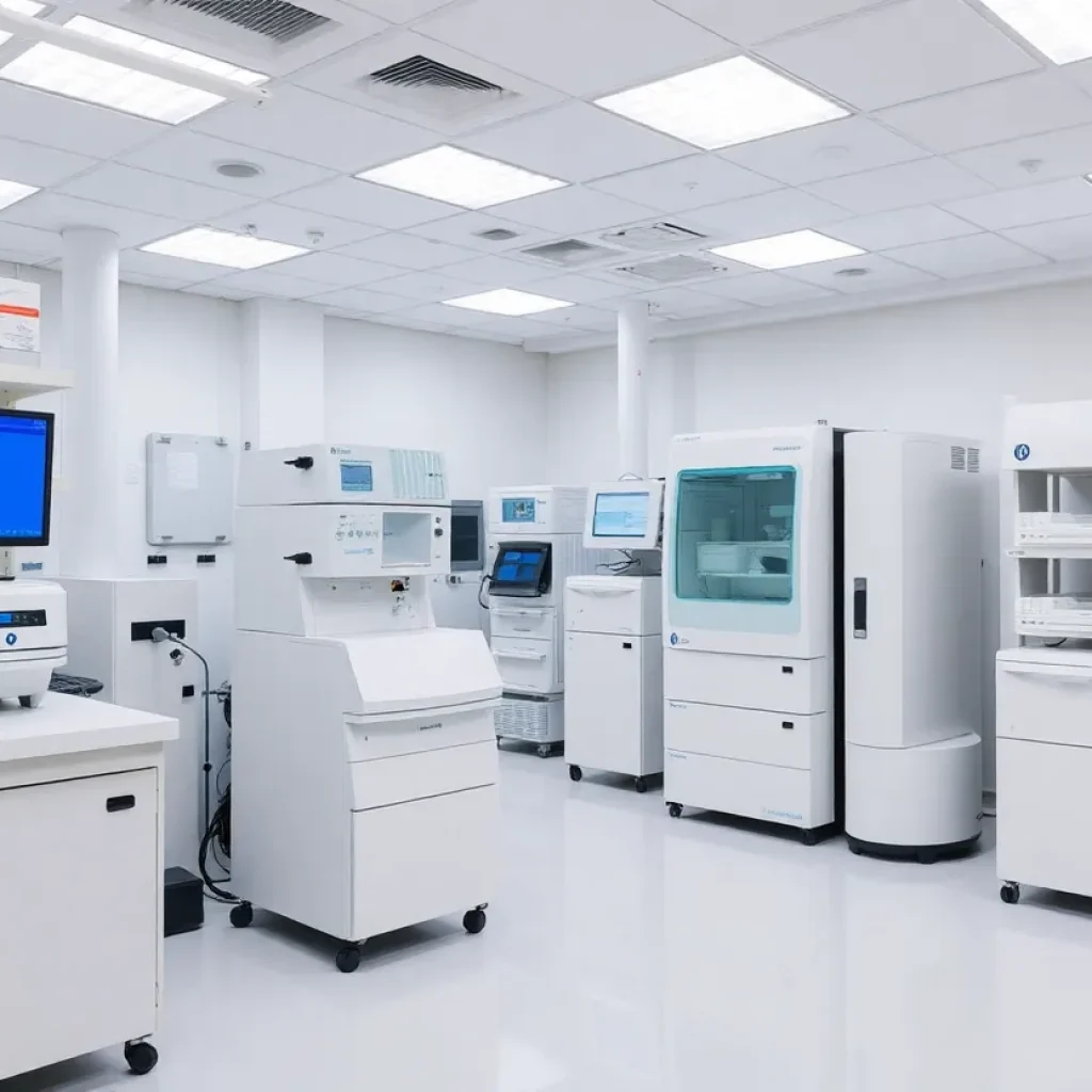 Interior view of Bionova Scientific's new plasmid DNA production facility