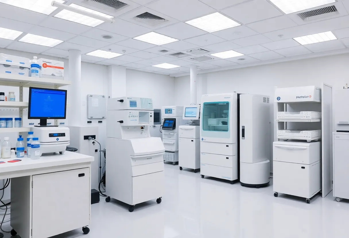 Interior view of Bionova Scientific's new plasmid DNA production facility