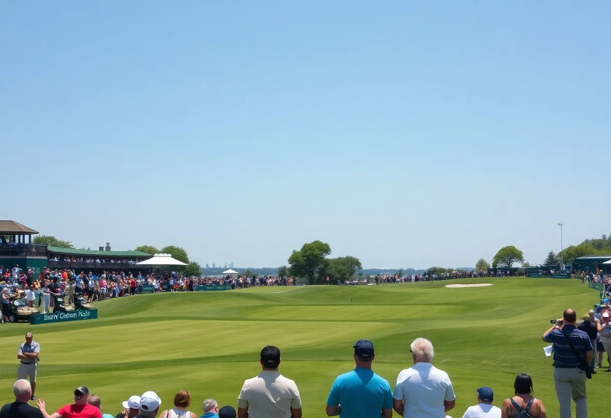 Golf tournament at Boise Open showcasing a lively scene with spectators