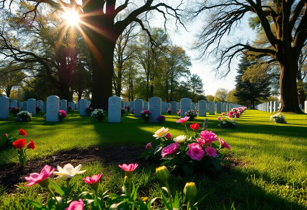 Cemetery scene memorializing Elvena Gainey-Reed Bryant