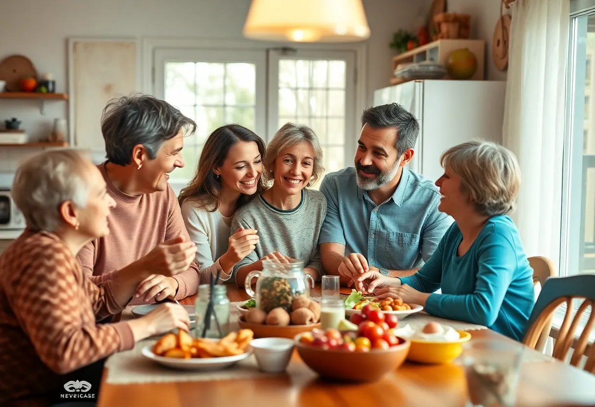 Family sharing memories in remembrance of Susan Lynette Christ