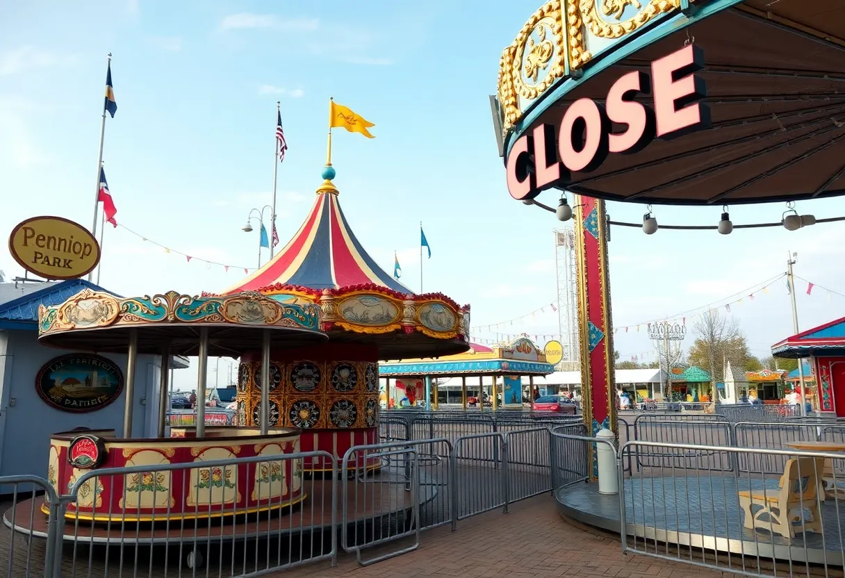 Entrance of FunPlex amusement park closed