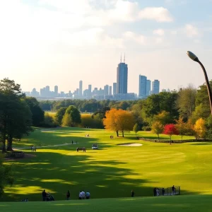 Scenic view of Hermann Park Golf Course