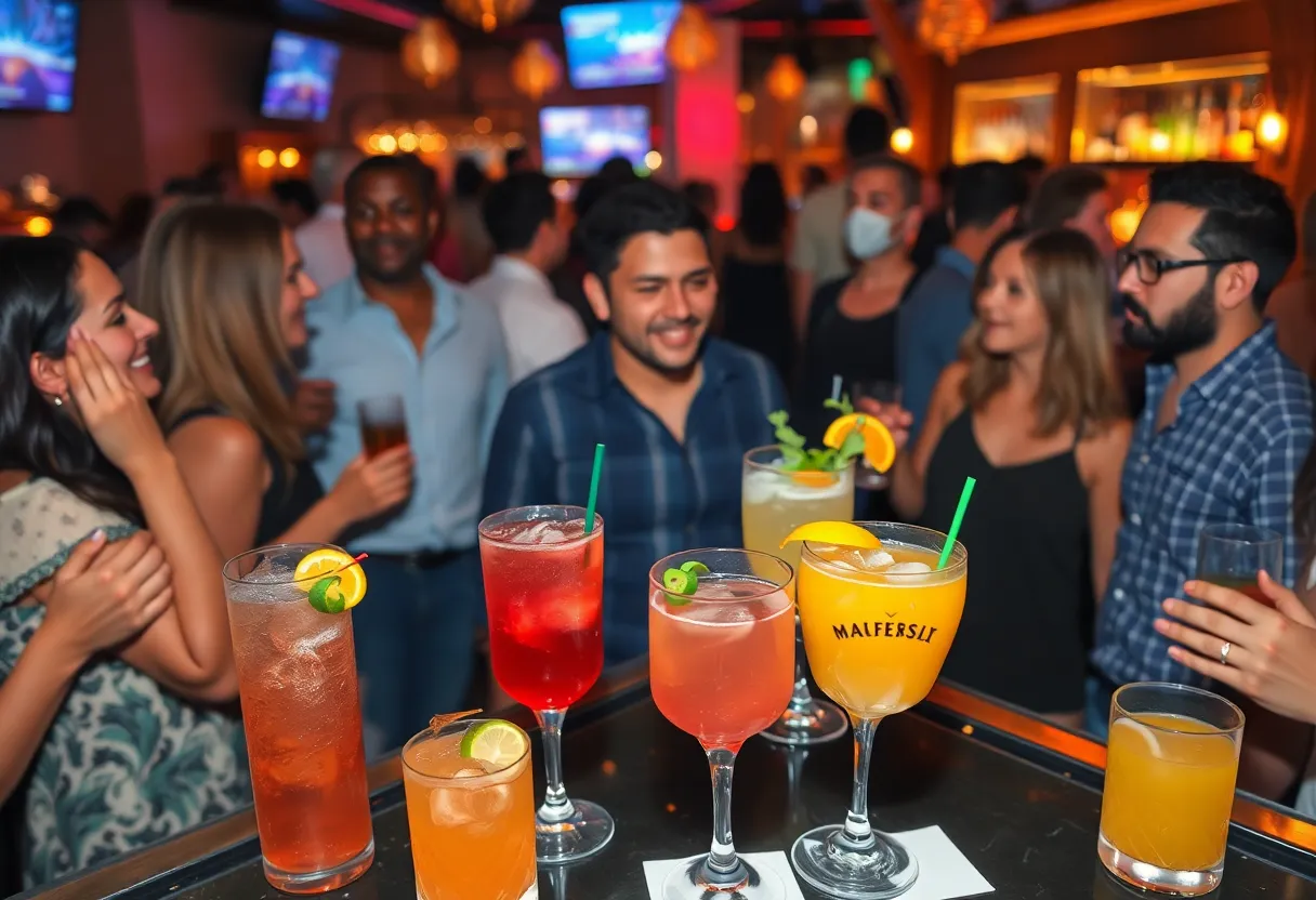 Participants enjoying cocktails at Houston's Cocktail Week
