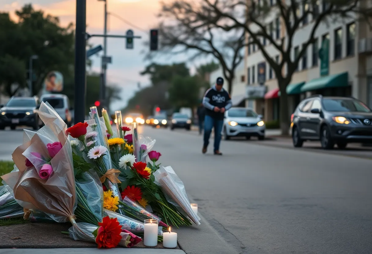 Memorial for gun violence victim in Houston