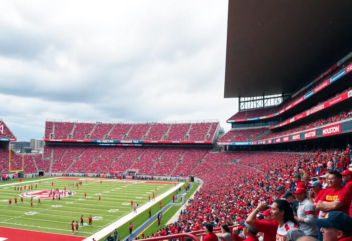 Crowd at Houston Cougars football game