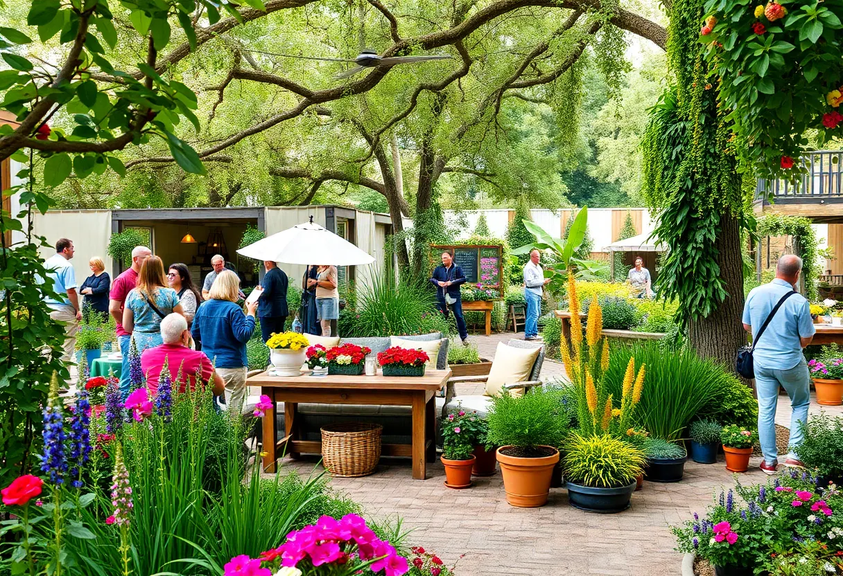 Participants enjoying garden events in Houston, TX