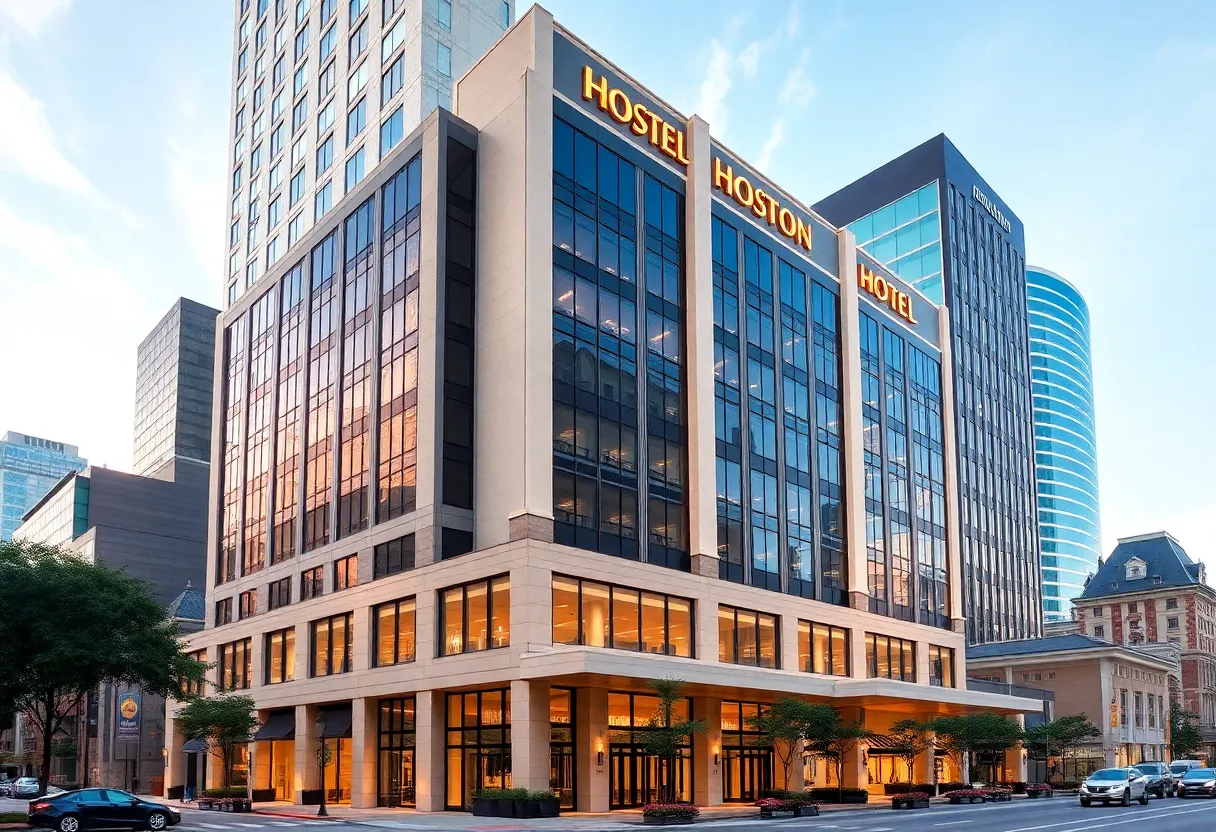 Modern dual-branded hotel in Houston showcasing urban design