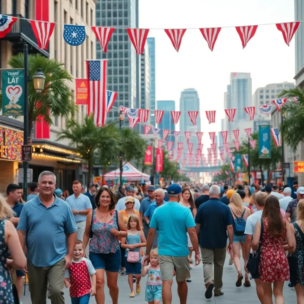 Families enjoying Labor Day weekend events in Houston