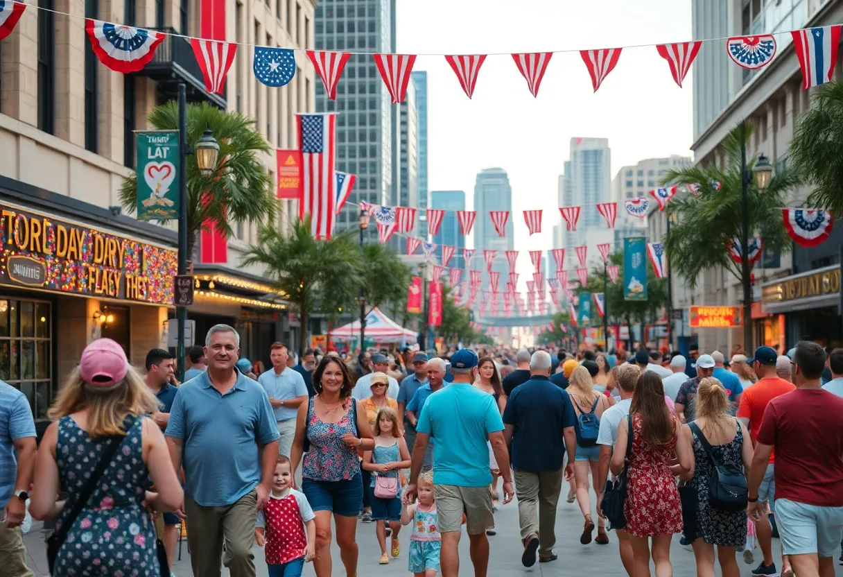 Families enjoying Labor Day weekend events in Houston