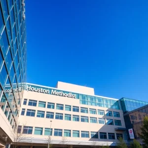 Exterior view of Houston Methodist Hospital showcasing modern architecture