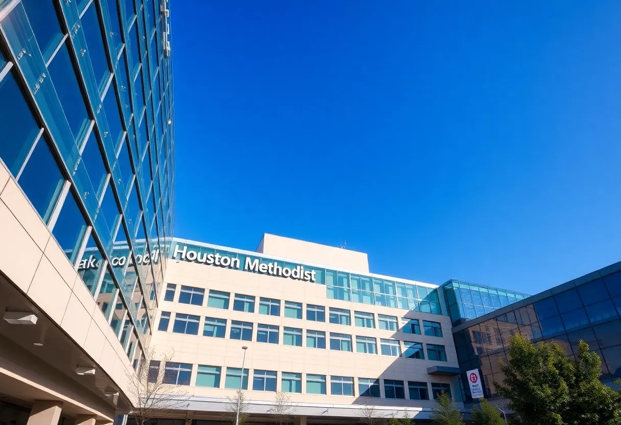 Exterior view of Houston Methodist Hospital showcasing modern architecture