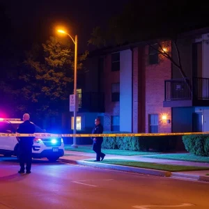 Crime scene at Houston apartment complex