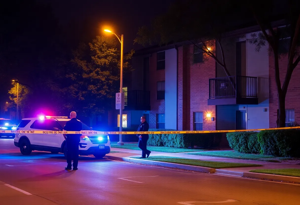 Crime scene at Houston apartment complex