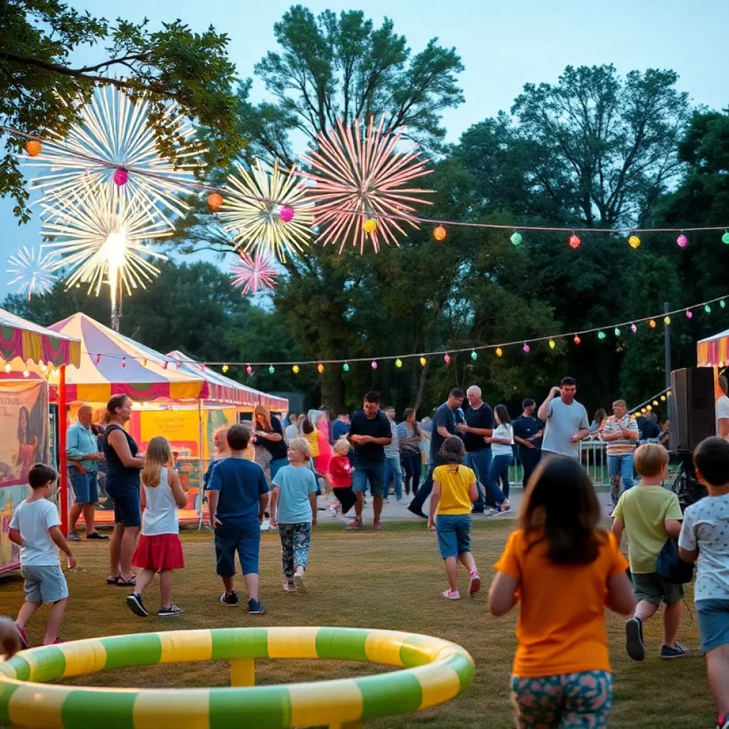 Families enjoying festivities during Labor Day Weekend in Houston