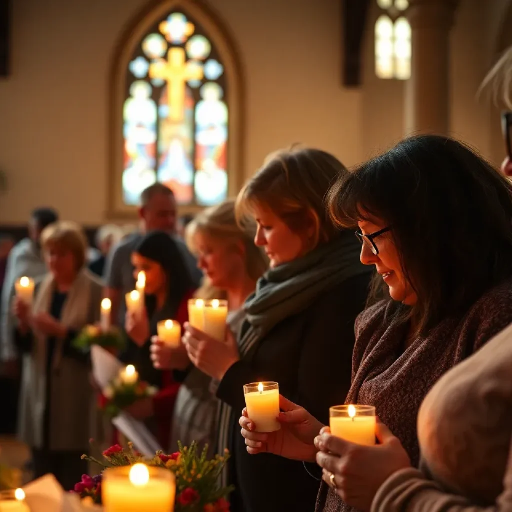 Community members gather for a memorial service in honor of a veteran CPA.