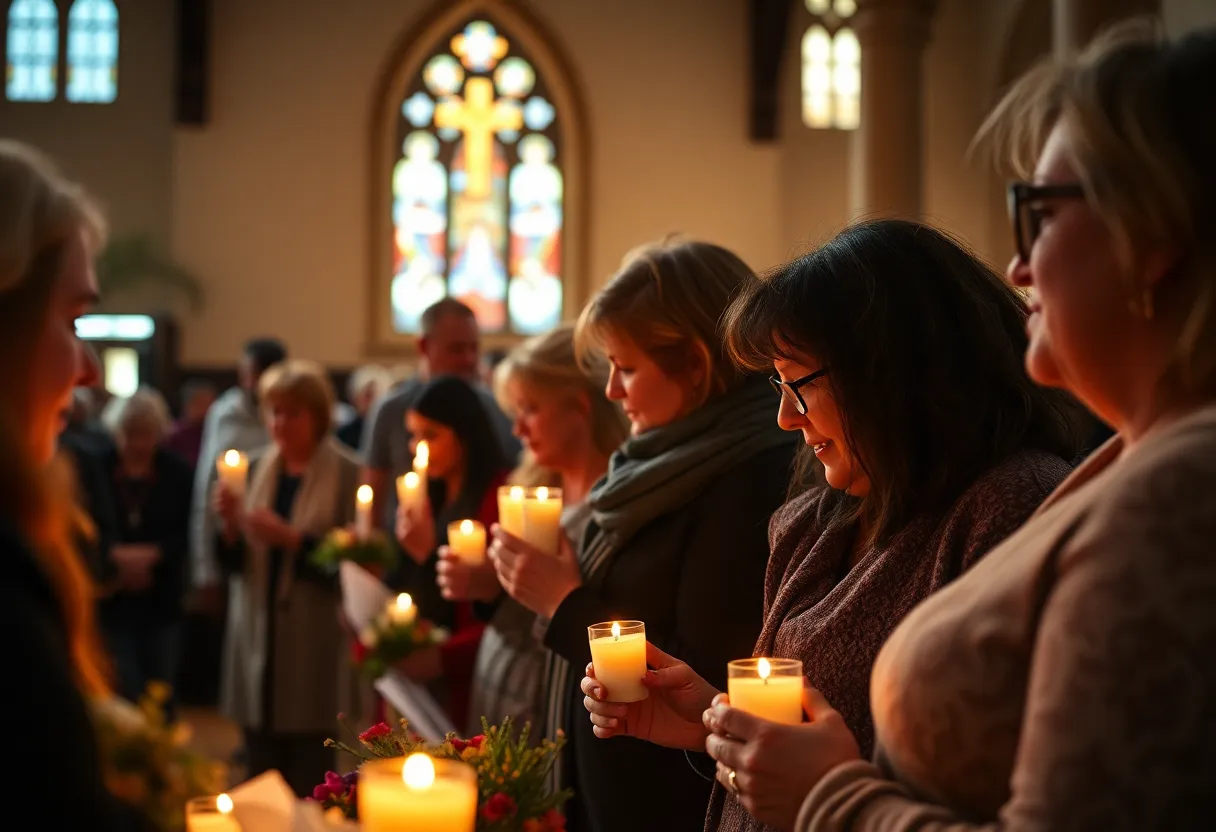 Community members gather for a memorial service in honor of a veteran CPA.