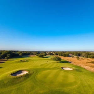 Aerial view of the Miami Championship golf course with scenic views