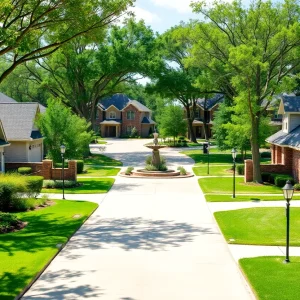Suburban homes in a well-maintained Houston community