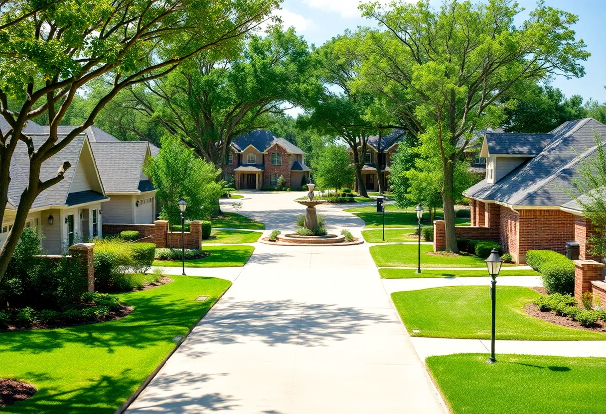 Suburban homes in a well-maintained Houston community