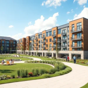 Conceptual image of a retirement community near Texas A&M University