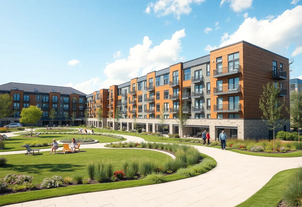 Conceptual image of a retirement community near Texas A&M University