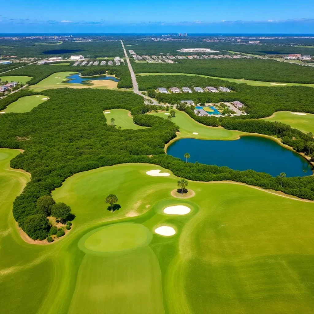 Aerial view of Trump National Doral Golf Course