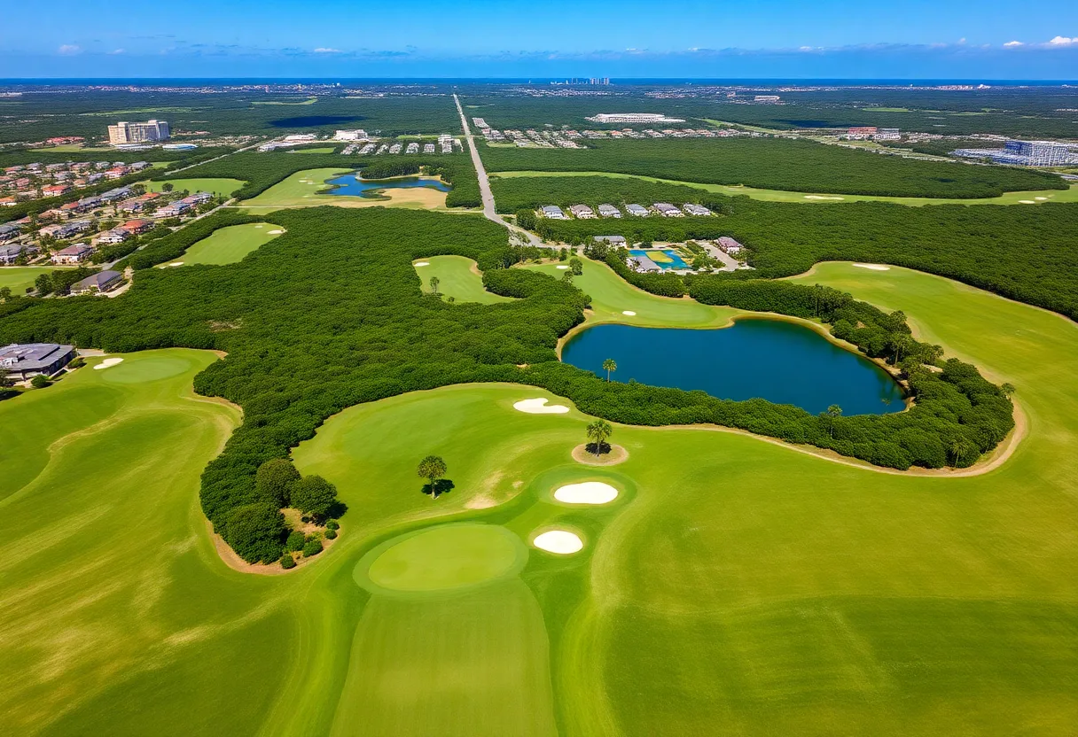 Aerial view of Trump National Doral Golf Course