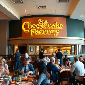 Interior of The Cheesecake Factory in Cypress, Texas