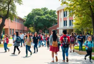 Students at Coppell school engaging in activities