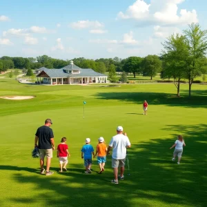 Render of the Gleannloch Golf Club showing renovated facilities