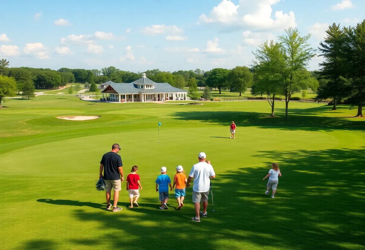 Render of the Gleannloch Golf Club showing renovated facilities