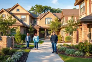 Suburban neighborhood in Houston, TX, ideal for home buying.