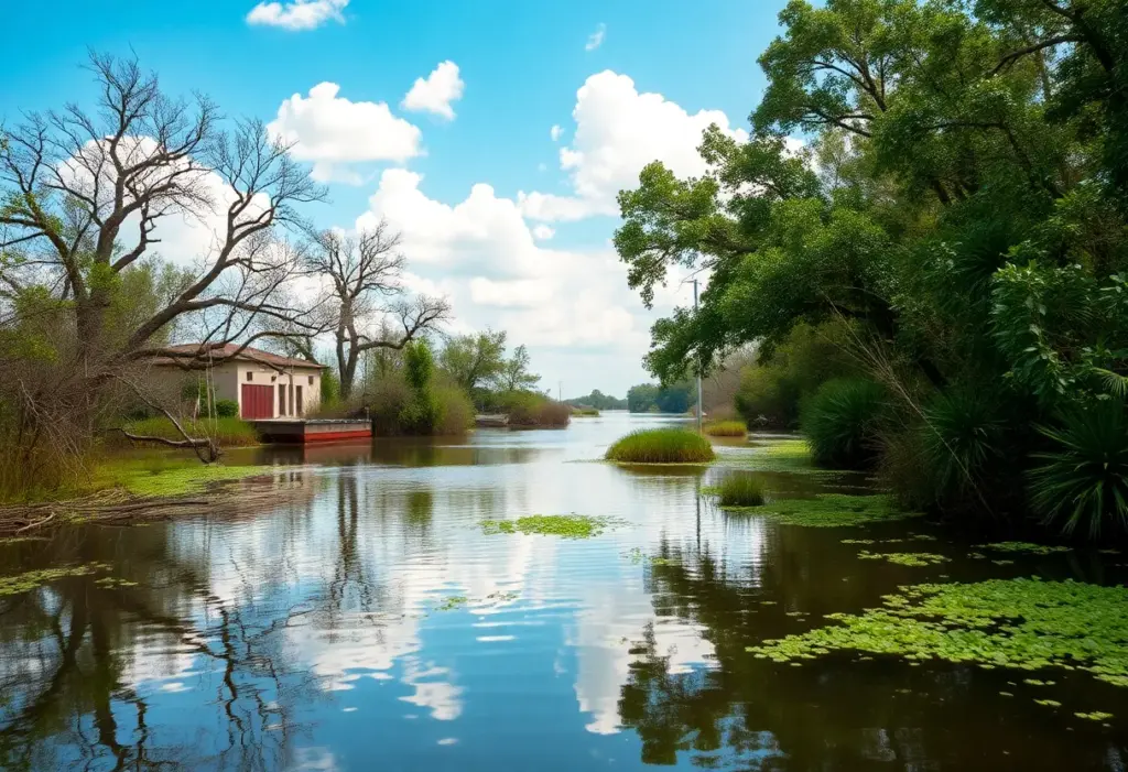 Tranquil view of Houston's bayous amidst rising public concerns