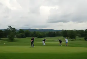 Landscape view of the Belmar Golf Club during the Schooner Fall Classic tournament