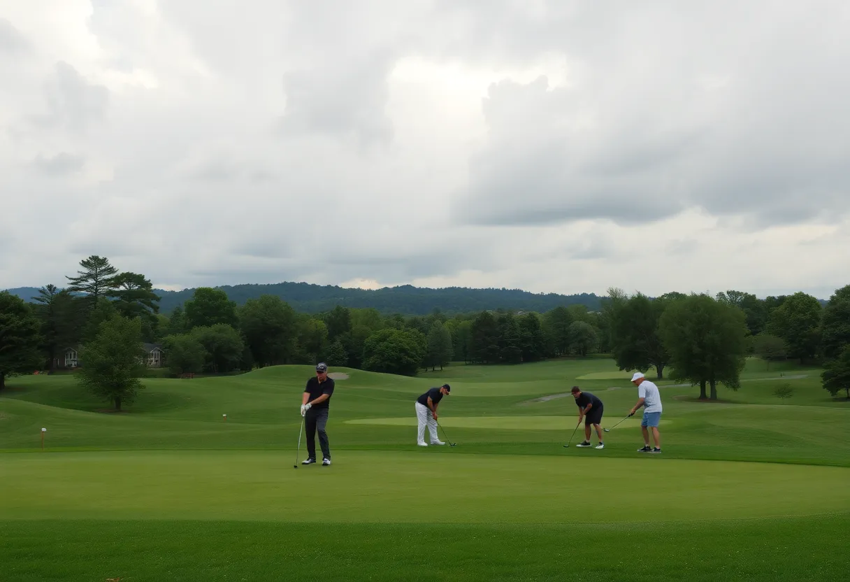 Landscape view of the Belmar Golf Club during the Schooner Fall Classic tournament