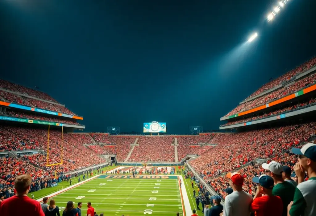 Fans supporting Houston Cougars at a football game