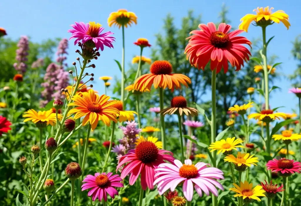 A garden in Houston showcasing colorful flowering plants that thrive year-round.